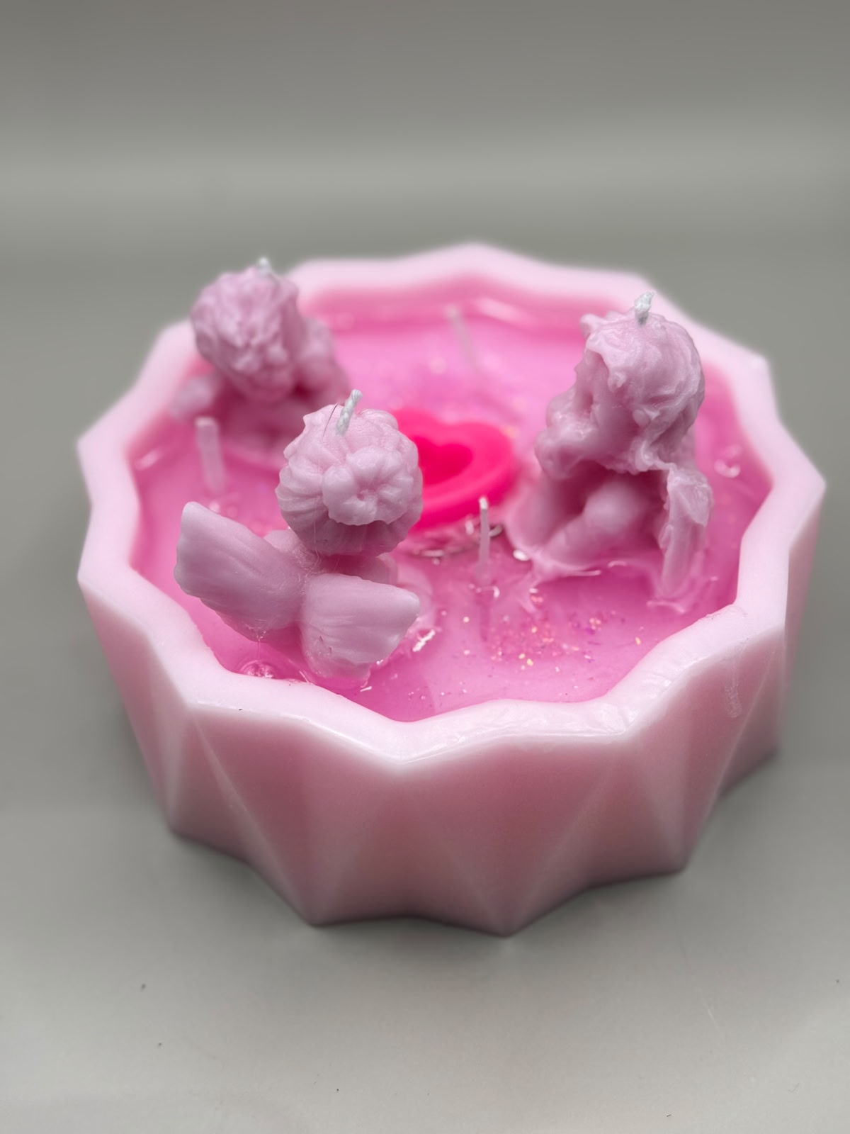 Scented candles in ceramic castings